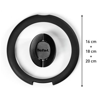 7. Zestaw pokrywek TEFAL Ingenio L9849053 16/18/20 cm