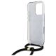 6. Etui Guess Crossbody Cord 4G Print ze smyczą na iPhone 16 Pro - czarne