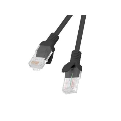 Patchcord UTP Lanberg PCU5-10CC-0100-BK (RJ45 - RJ45 ; 1m; UTP; kat. 5e; kolor czarny)