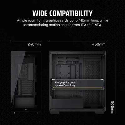 10. Obudowa Corsair 3500X LXR LINK Tempered Glass Mid-Tower, Black