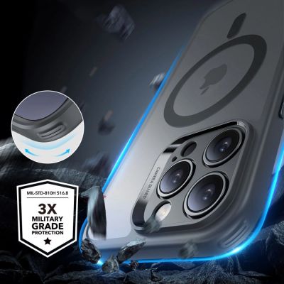 4. Etui ESR Classic Pro Set Halolock MagSafe na iPhone 16 Pro Max - szare