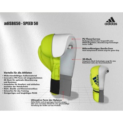 6. Rękawice bokserskie Adidas SPEED 50 czerwone