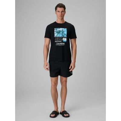 2. T-shirt regular z nadrukiem męski 4F 4FRSS26TTSHM4321-20S