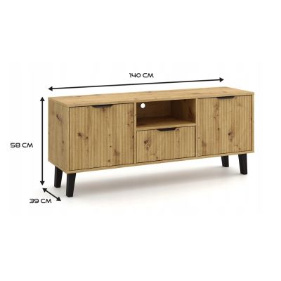 4. RTV SCANDI 2D1S SLIM DĄB ARTISAN
