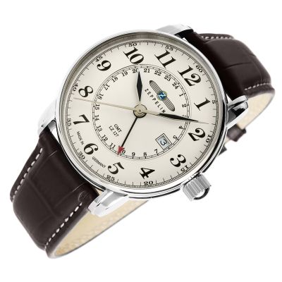 3. Zegarek Męski ZEPPELIN LZ127 Graf Zeppelin GMT 7642-5 + BOX