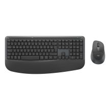 Logitech Signature Comfort Plus Combo MK880 for Business klawiatura Dołączona myszka Uniwersalne USB + Bluetooth QWERTZ Niemiecki Grafitowy