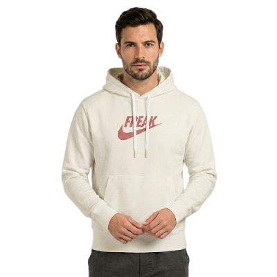 4. Bluza z kapturem Nike Giannis "Freak" Pullover Hoodie Summit White/Magic Ember - DA5691-121