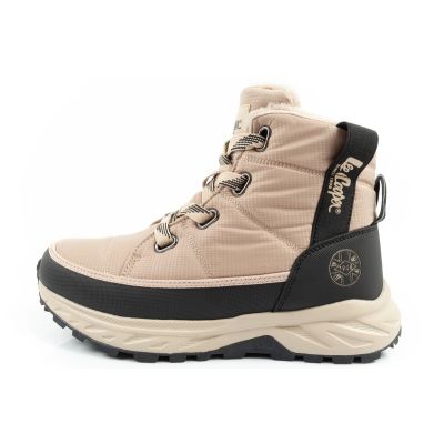 2. Lee Cooper buty sportowe damskie zimowe trekkingowe ocieplane beżowe czarne