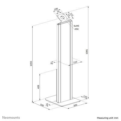 12. Neomounts FL15-628BL1 część zamienna / akcesorium do tabletów Stojak na tablet