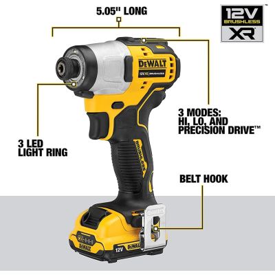 2. DeWALT DCF801D2-QW wkrętak zasilany/zakrętark udarowy