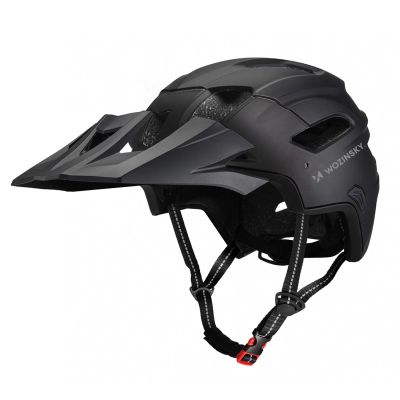 4. Kask rowerowy fullface Wozinsky z odpinanym daszkiem lekki 57-62 cm - czarny