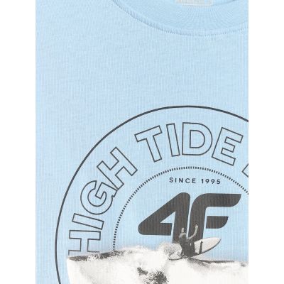 5. T-shirt regular z nadrukiem męski 4F 4FRSS26TTSHM4298-34S