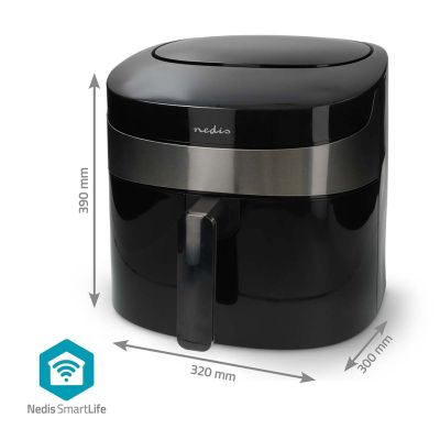 8. Frytkownica beztłuszczowa Nedis SmartLife 7,2l KAAF180BKW