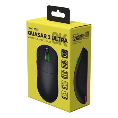 7. Mysz dla graczy Hator Quasar 3 Ultra 8K Wireless czarna