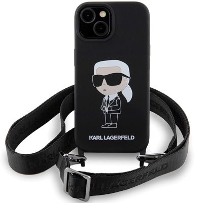 2. Etui Karl Lagerfeld Crossbody Silicone Ikonik do iPhone 15 - czarne