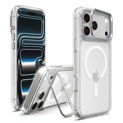 2. Etui Spigen Ultra Hybrid Optik S MagSafe na iPhone 18 Pro / 17 Pro - przezroczysto-srebrny