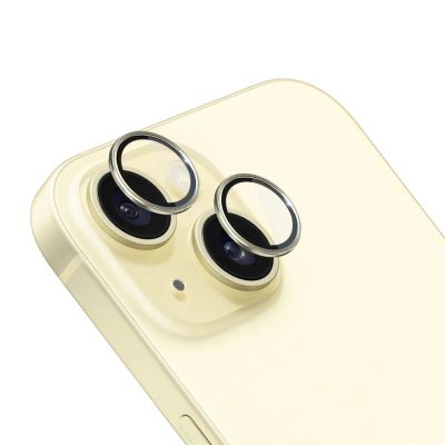 4. Osłona aparatu 3mk Lens Protection Pro na iPhone 15 - żółta