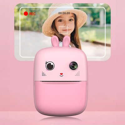 13. Mini drukarka termiczna dla dzieci z aparatem fotograficznym i kamerą - różowa
