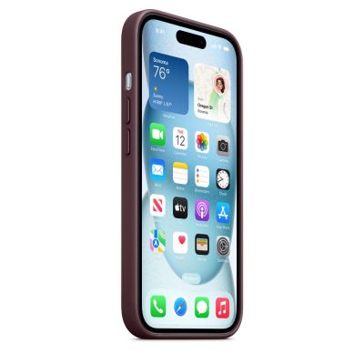 Etui z MagSafe Apple iPhone 15 Feingewebe Case Mullberry
