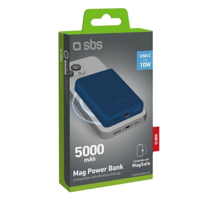 2. Powerbank SBS TEBB5000MAG1CB 5000 mAh kompatybilny z MagSafe - niebieski