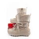 10. Lee Cooper buty sportowe damskie zimowe trekkingowe ocieplane beżowe skóra naturalna