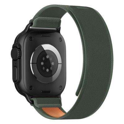 3. Pasek Tech-Protect Nylon Elite na Apple Watch 44 / 45 / 46 / 49 mm - zielono-pomarańczowy