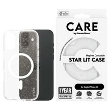 Etui CARE by PanzerGlass Flagship Star Lit Case z MagSafe na iPhone 16 - białe