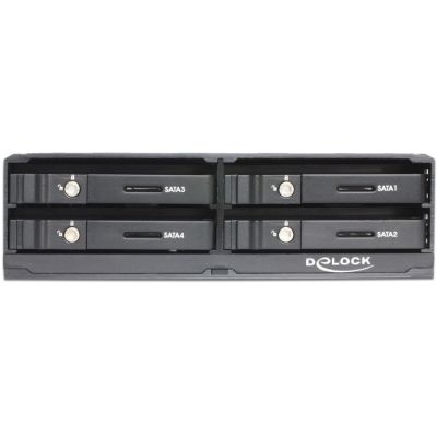 6. Kieszeń Delock 5.25" Mobile Rack dla 4 x 2.5” SATA HDD / SSD