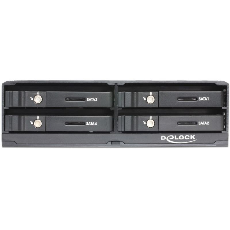 6. Kieszeń Delock 5.25" Mobile Rack dla 4 x 2.5” SATA HDD / SSD