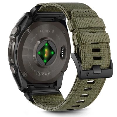 Pasek Tech-Protect Nylon na Garmin Fenix 5X / 5X PLUS / 6X / 6X PRO / 7X / 8 (51 mm) - zielone