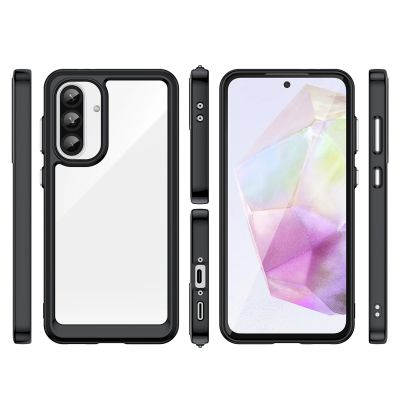 2. Etui Outer Space Case do Samsung Galaxy A26 pokrowiec z elastyczną ramką - czarne