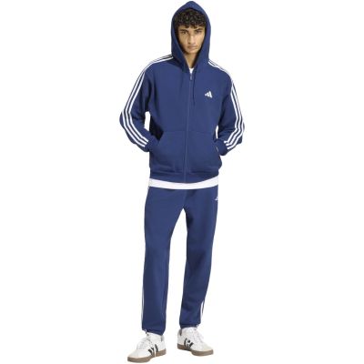 6. Bluza męska adidas Essentials 3-Stripes Fleece Full-Zip Hoodie granatowa KY4144
