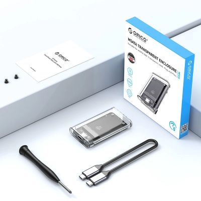 8. Kieszeń dyskowa Orico TC10-MS MSATA USB-C 3.2 5Gb/s - przezroczysta