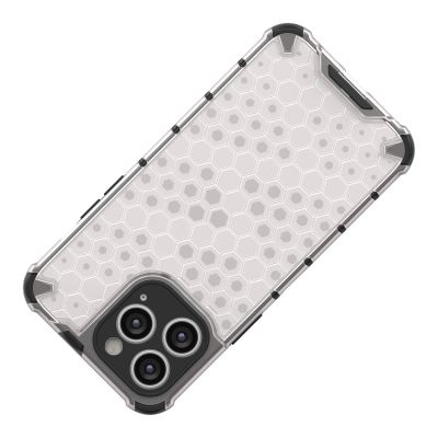 7. Honeycomb etui iPhone 14 Pro pancerny hybrydowy pokrowiec przezroczyste