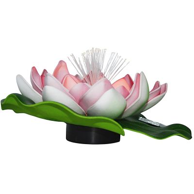 2. LAMPA SOLARNA LILIA WODNA 17CM RÓŻOWA