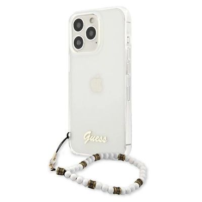 2. Etui Guess White Pearl na iPhone 13 Pro / iPhone 13 - przezroczyste