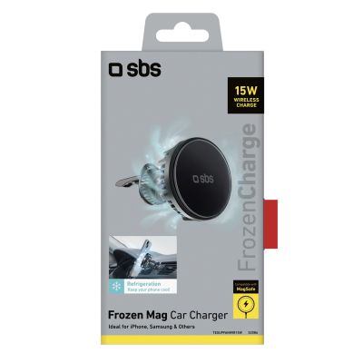 4. Uchwyt na smartfona z ładowarką indukcyjną SBS TESUPFANWIR15W 15W na kratkę nawiewu, z chłodzeniem - czarna