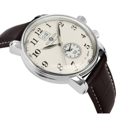 5. Zegarek Męski ZEPPELIN LZ127 Graf Zeppelin Dual Time 7644-5 + BOX