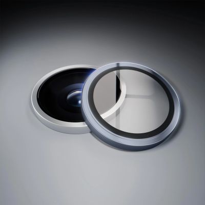 7. Szkło hartowane na obiektyw aparatu 3mk Lens Protection Pro do iPhone 16e - niebieskie
