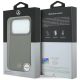 8. Etui Mercedes Leather Mesh with Bow Line MagSafe na iPhone 18 Pro Max / 17 Pro Max - ciemnoszare