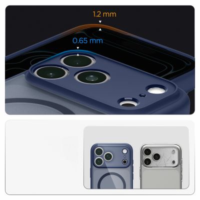 16. Etui Spigen Ultra Hybrid MagSafe na iPhone 18 Pro / 17 Pro - ciemnoniebieskie