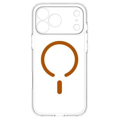 5. Etui Spigen Ultra Hybrid MagSafe na iPhone 18 Pro / 17 Pro - przezroczysto-pomarańczowe