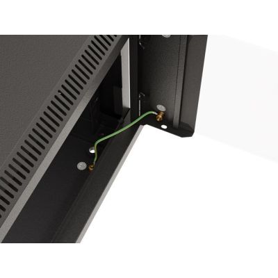 2. Szafa instalacyjna rack wisząca 19" 6U 540x350 czarna drzwi przeszklone LANBERG (Flat Pack)