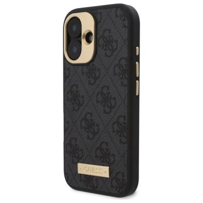 2. Etui Guess 4G Logo Plate MagSafe na iPhone 16 - czarne