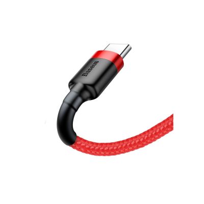 2. Kabel Baseus Cafule CATKLF-A09 (USB 2.0 - USB typu C ; 0,50m; kolor czerwony)