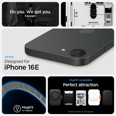 15. Etui Spigen Ultra Hybrid MagSafe na iPhone 16e / 17e Neo One - przezroczyste