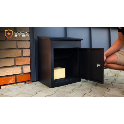 10. Skrzynka paczkomatowa Extralink LockStar 44x34x55cm stalowa skrzynia na paczki