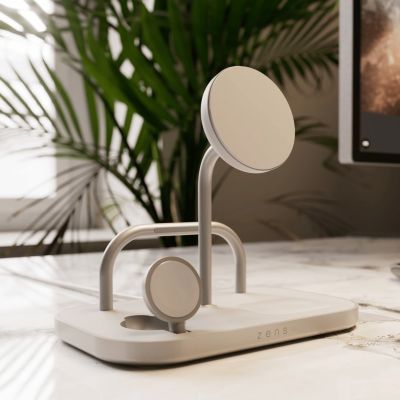 7. Ładowarka ZENS ZEDC29W/00, Wewnątrz, AC, USB, Ładowanie bezprzewodowe, 1 m, Srebrny, Biały