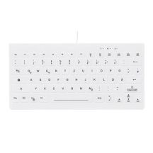 CHERRY AK-C4112 - Klawiatura medyczna kompaktowa podświetlana USB QWERTZ niemiecka biała