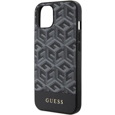 6. Etui Guess GCube Stripes MagSafe na iPhone 15 / 14 / 13 - czarne